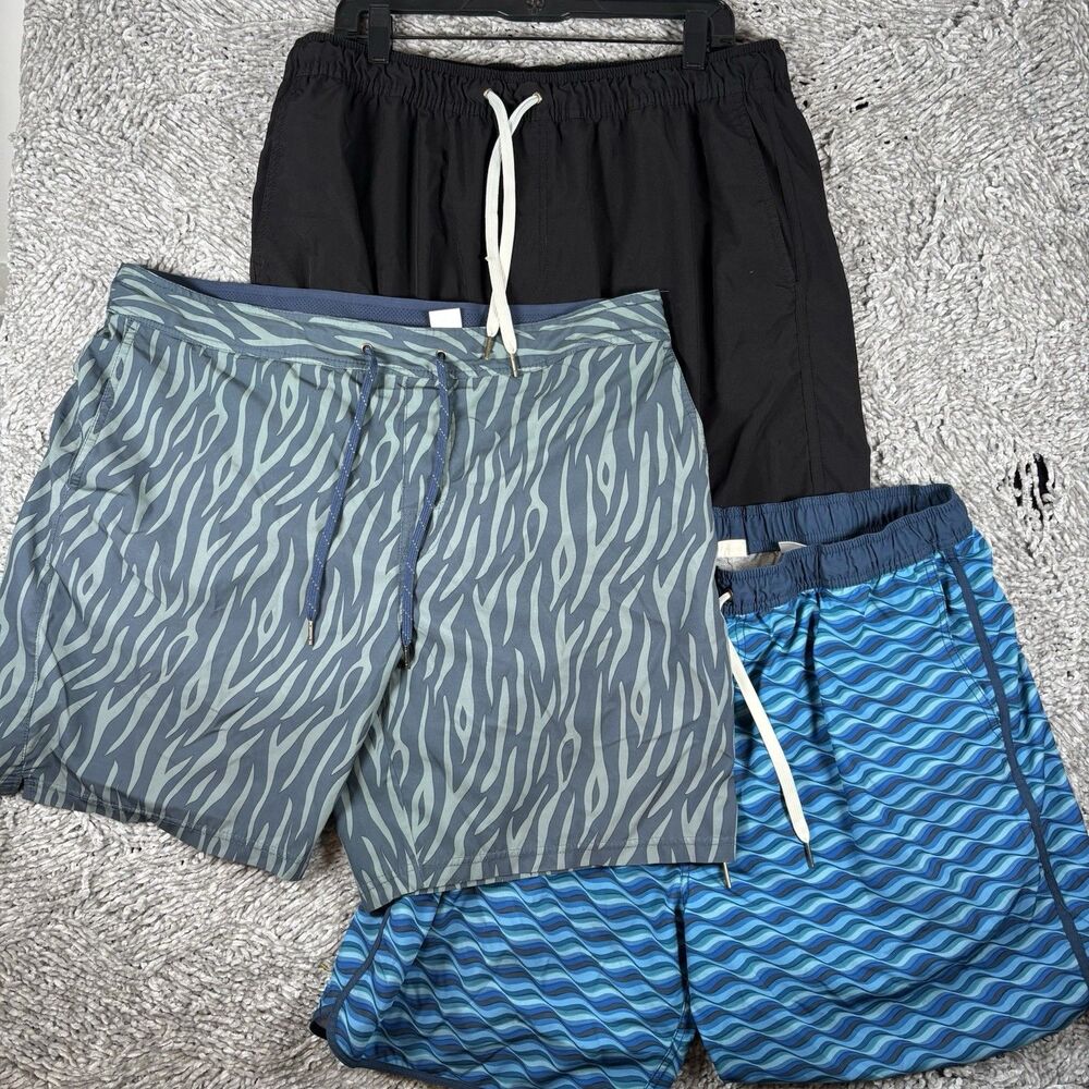 Fair Harbor Swim Short Bundle of Three Men's Size 3XL Stretch Lined Summer Beach